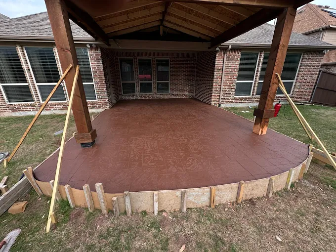 Red concrete work project