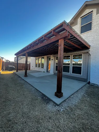 Pergola with concrete base