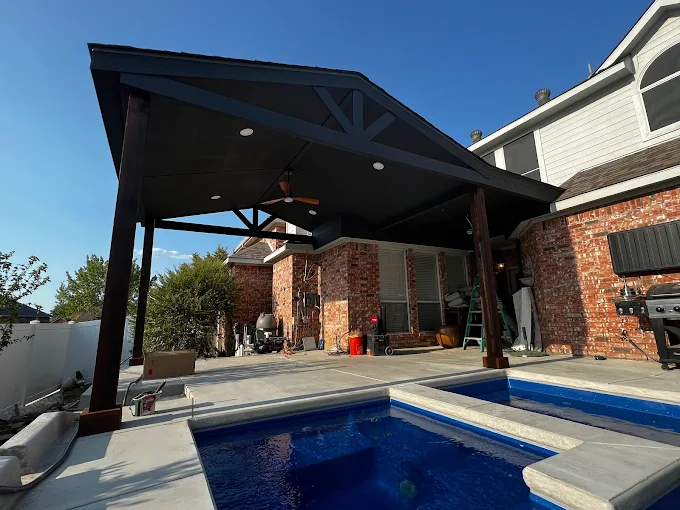 Pergola with pool area